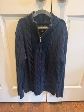 Brooks Brother Quarter Zip Cable Sweater